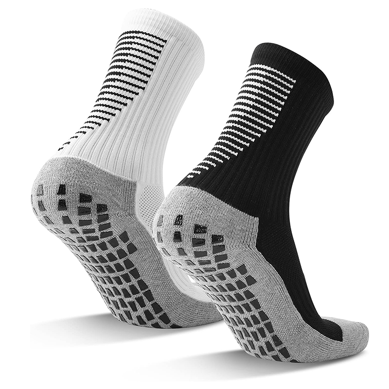 Tất đá bóng đế chống trượt bằng vải jacquard sáng màu