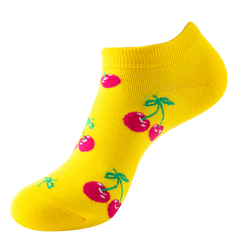 Đôi tất thuyền nữ cotton dệt hoa dễ thương