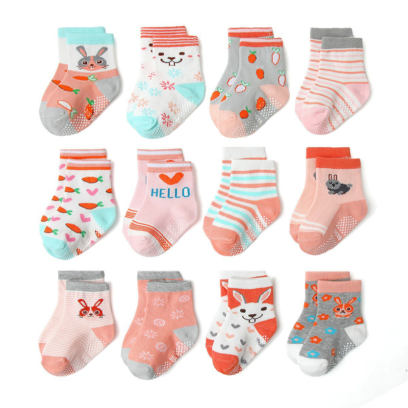 Tất bé gái màu chống trượt