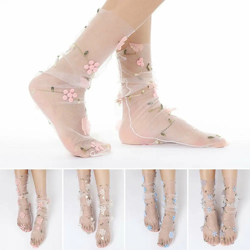 Tất ren chắp vá mỏng