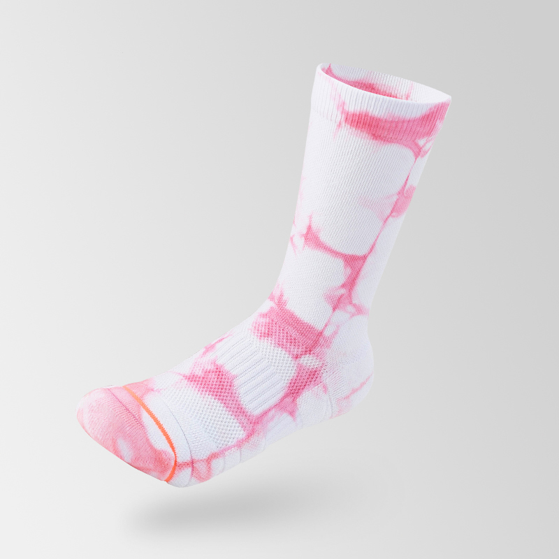 Tất thể thao dài đến bắp chân bằng vải cotton nhuộm màu